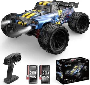 1:16 Scale RC Cars for Adult, Remote Control Car Fast 40KPH Hobby RC Cars for Boys Age 8 , 4x4 All Terrain Off-Road RC Truck for Kids with 2.4 GHz Remote Control 2 Rechargeable Batteries