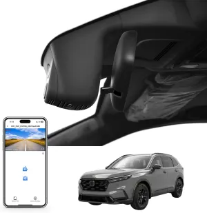 4K Honda CRV Dash Cam Custom fit for Gen6 CR-V & CR-V Hybrid 2023 2024 2025(Black), Integrated OEM Look, UHD 2160P Video, WiFi & App, 64GB Card