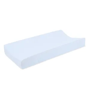 aden   anais Essentials Changing Pad Cover, 100% Cotton Muslin, Super Soft, Breathable, Tailored Snug Fit, Single, Solid Blue