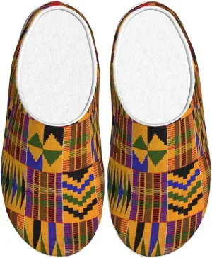 African Ethnic Pattern print Men's Women's Slippers Comfort Closed Toe House Shoes Fall Winter Home Slippers Indoor Scuff