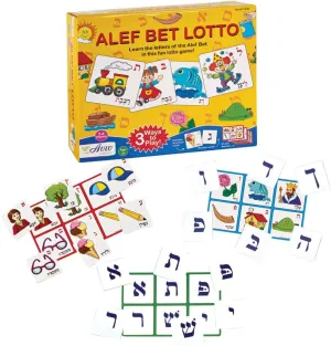 Alef Bet Learning Matching Board Game Lotto Jewish Educational Games Hebrew Alphabet Letters Teaching Memory Game Multi-Mode Playing Judaica Gift for Kids 2-6 Players