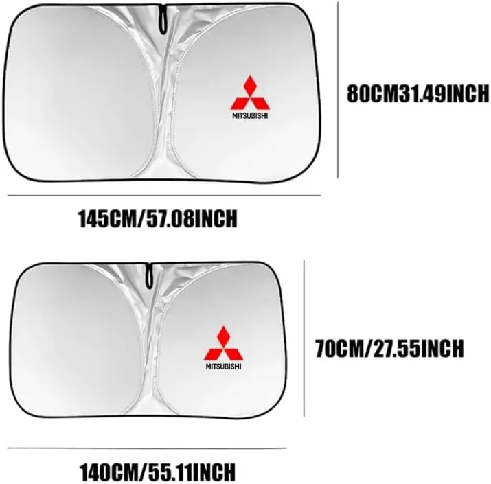 Car Windshield Sunshade for Mitsubishi Triton Club Cab Pick Up 2019-2023, Block UV Rays Sun Visor Protector, Front Window Sunshades, Windscreen Sunshade,A 140CM