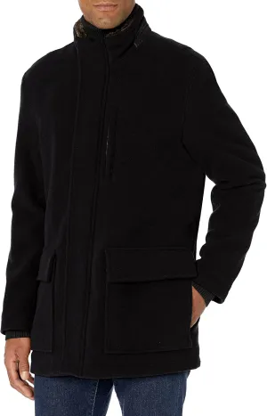 Cole Haan Men's Wool Plush Car Coat