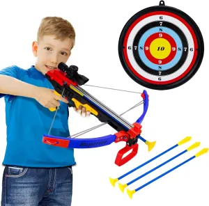 Contixo BA3 Crossbow and Arrow Archery Toy Set with Infrared, Kids Outdoor Shooting Sport Game Toys with 3 Suction Cups Arrows & 1 Target, Suit for Boys Girls Age 3 and Up