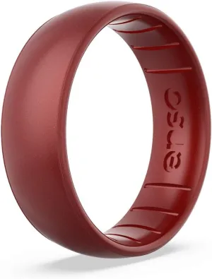 Enso Rings Classic Birthstone Silicone Ring – Unisex Wedding Engagement Band – Comfortable Breathable Band – 6.6mm Wide, 1.75mm Thick