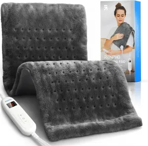 Father‘s Day Gifts for Dad, RENPHO Heating Pad for Back Pain Relief & Period Cramps, FSA HSA Eligible, 12" x24‘’ Electric Heat Pad for Neck and Shoulder, Birthday Gifts for Men, ETL Certified (Gray)
