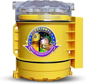 Foxlights Night Predator Deterrent Control Light with Flashing LEDs | Weatherproof Animal Repellent for Flocks, Gardens, Crops & Chicken Coops | Night Guard Protection Used by Professional Ranchers