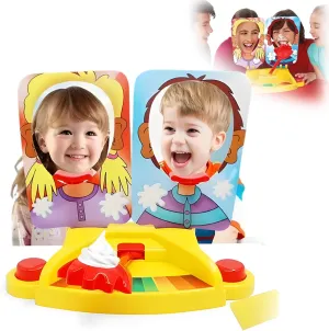 Funny Party Pie in Face Toy,Slap Face Game,Whipped Cream Face Toys,Fun Family Game for Kids and Adults, Pie in Face Toys for 2 Or More People
