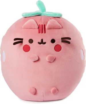 GUND Pusheen Strawberry Scented Squisheen Plush, Squishy Toy Stuffed Animal for Ages 8 and Up, Pink, 11”