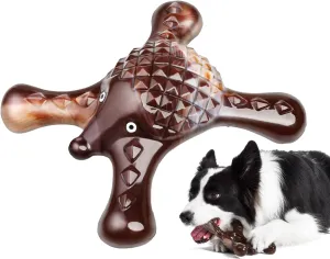 Indestructible Dog Chew Toy for Aggressive Chewers – Tough Nylon Super Chewer Toy, Bacon Flavor, Long-Lasting & Heavy-Duty, Teeth Cleaning & Boredom Relief for Large Breed Dogs