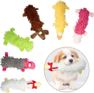 JMZDS&JL Dog Squeak Toys, Puppy Teething Toy, Dog Chewing Toys for Puppies, Medium Size Dogs, Plush Stuffed Crinkle Pet Chew Toys, Texture Exploration, Stuffed Animals for Dogs.（6pack）