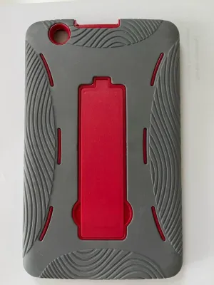 LG G Pad X 8.0 V521 Case,High Impact Hybrid Drop Proof Armor Defender Full-Body Protection Case Convertible Built in Stand for LG G Pad X 8.0 V521/G Pad III 8.0 V525 2016 (T-Mobile) -Grey red