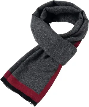 Mens Soft Scarf For Autumn And Winter，Simple And Elegant Long Thick Plush Scarf