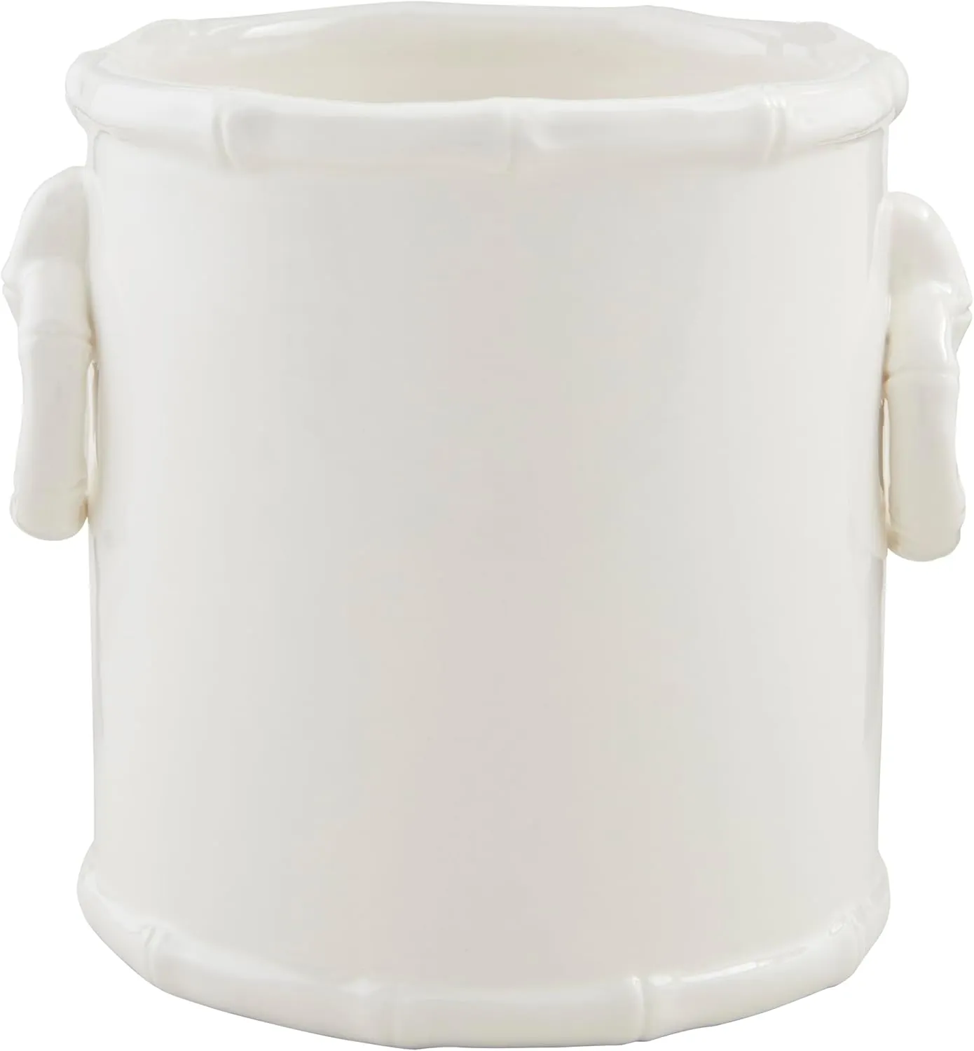 Mud Pie Bamboo Handle Utensil Holder; 6" x 5 1/2" Dia