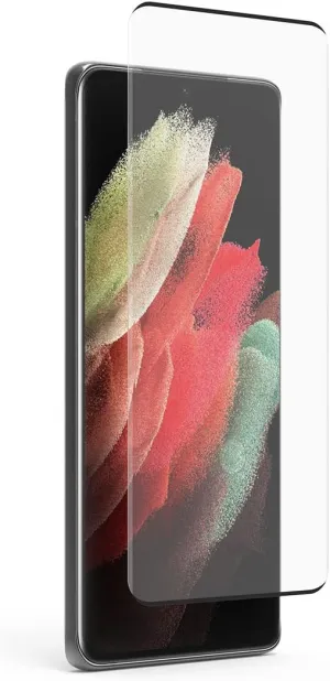 PureGear Maximum Clarity HD Tempered Glass Screen Protector for Samsung Galaxy S21 Ultra 5G, Touch   Precision, Case Friendly Fit, Lifetime Replacement (Self Alignment Installation Tray included)