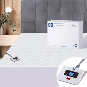 Sealy Heated Mattress Pad Twin Size 39x75 Inch | Luxury Quilted Waterproof Electric Mattress Cover with 10 Heat Setting Controller & 1-12 Hours Auto Shut Off | Fit Up to 15" Deep Pocket