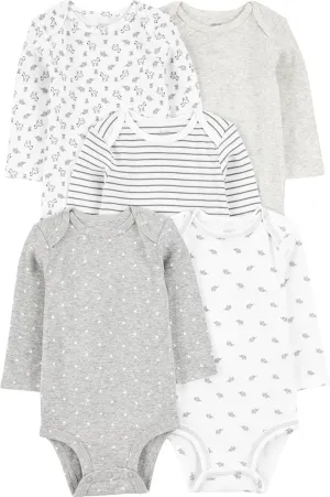 Simple Joys by Carter's unisex-baby 5-pack Long-sleeve Bodysuit