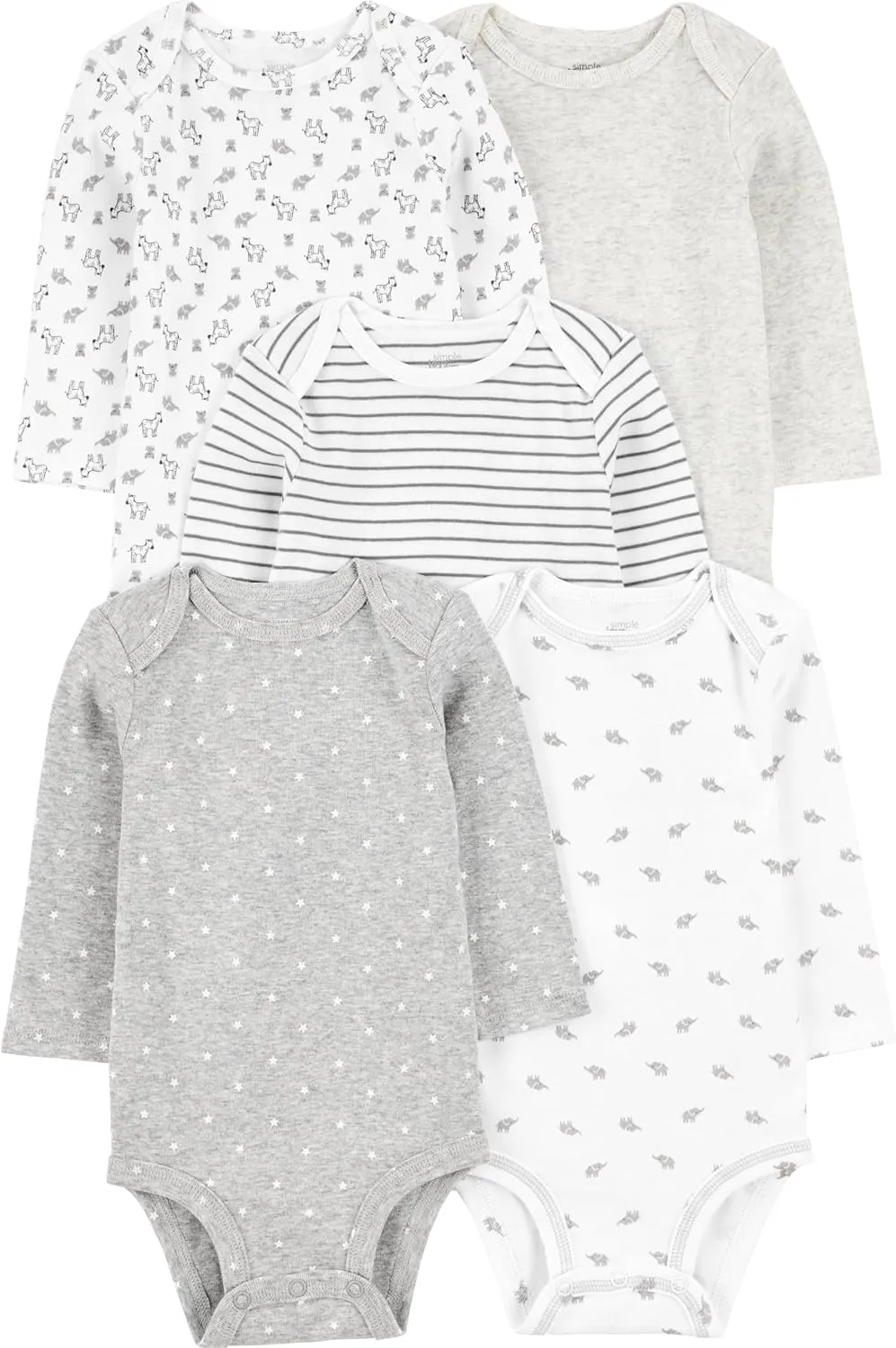 Simple Joys by Carter's unisex-baby 5-pack Long-sleeve Bodysuit