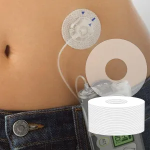 Universal Adhesive Patches for CGM and Insulin Pumps, 0.8-Inch Hole, 40 Pack Waterproof 10-14Days & Breathable Clear Patches, Pre-Cut Adhesive Tape, CGM Protection,Skin-Friendly Patches.