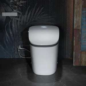 WOODBRIDGE B0931S Voice Control Smart Bidet Toilet with 1.28 GPF Dual Flush Auto Open & Close,Foot Sensor,1000 Gram Map Flushing Score,Movement Drying,Chair Height Design and Cleaning Foam Dispenser